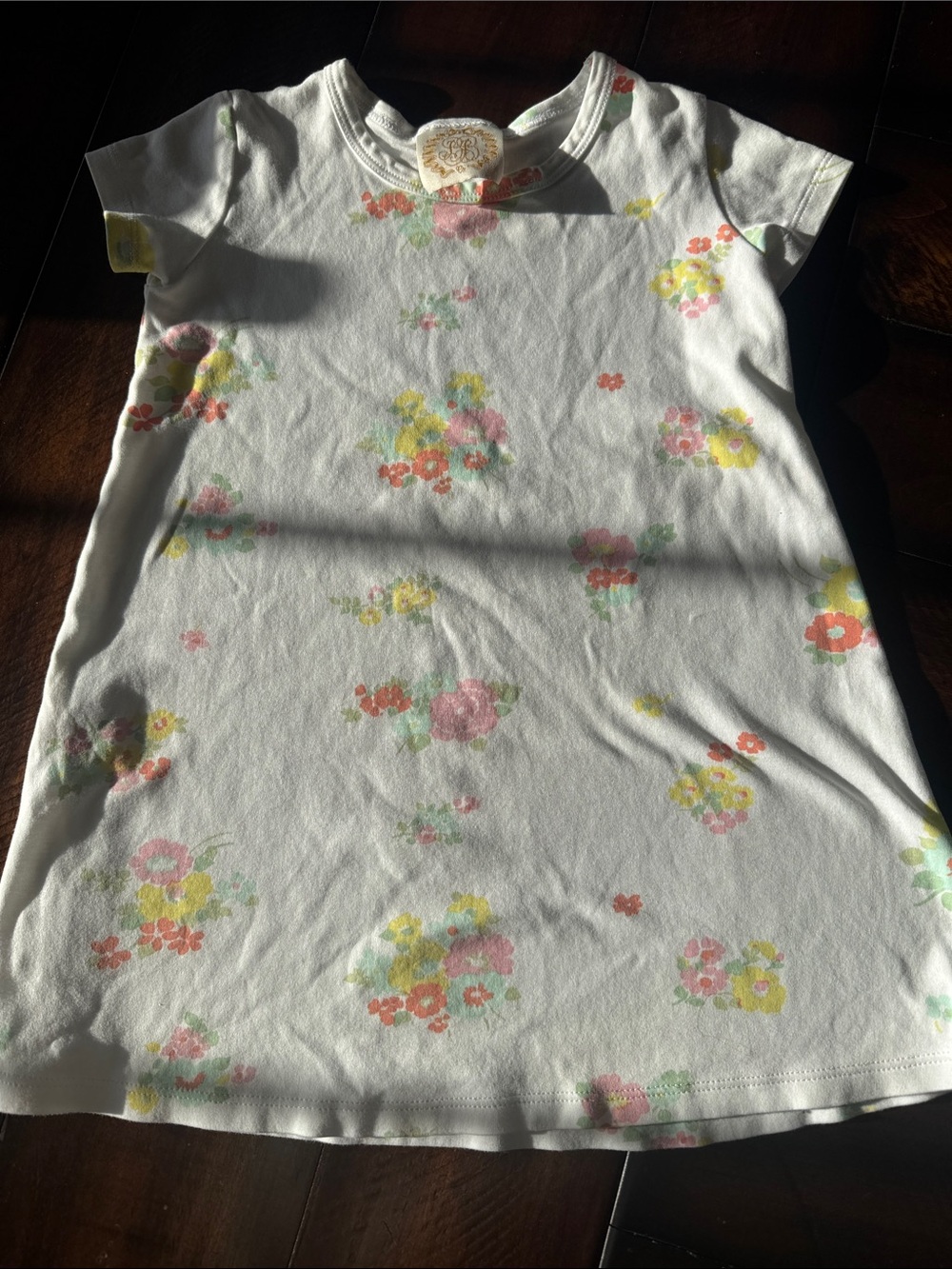 The Beaufort Bonnet Company TBBC Polly Play Dress White Pastel Floral 5